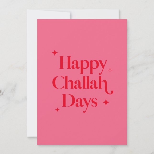 Cartes Pour Fêtes Annuelles Rouge vif rose heureux jours de challah Hanukkah d (Devant)