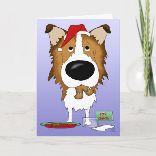 Cartes Pour Fêtes Annuelles Rough Collie Noël