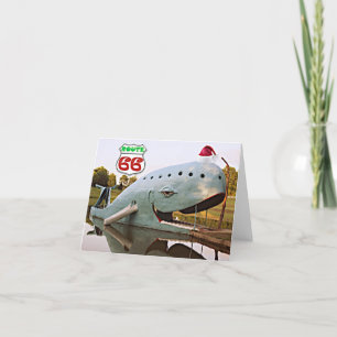 Cartes Pour Fêtes Annuelles Route 66 Catoosa Blue Whale Christmas Santa Hat