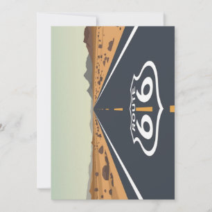 Cartes Pour Fêtes Annuelles Route 66 Route Désertique Art de Voyage Vintage