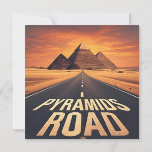 Cartes Pour Fêtes Annuelles Route des Pyramides de Feu Egypte Désert Art