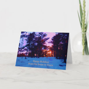 Cartes Pour Fêtes Annuelles Route d'hiver à Noël