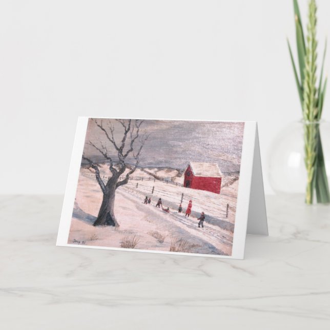 Cartes Pour Fêtes Annuelles Route d'hiver de Frip (Devant)
