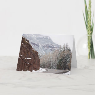 Cartes Pour Fêtes Annuelles route enneigée