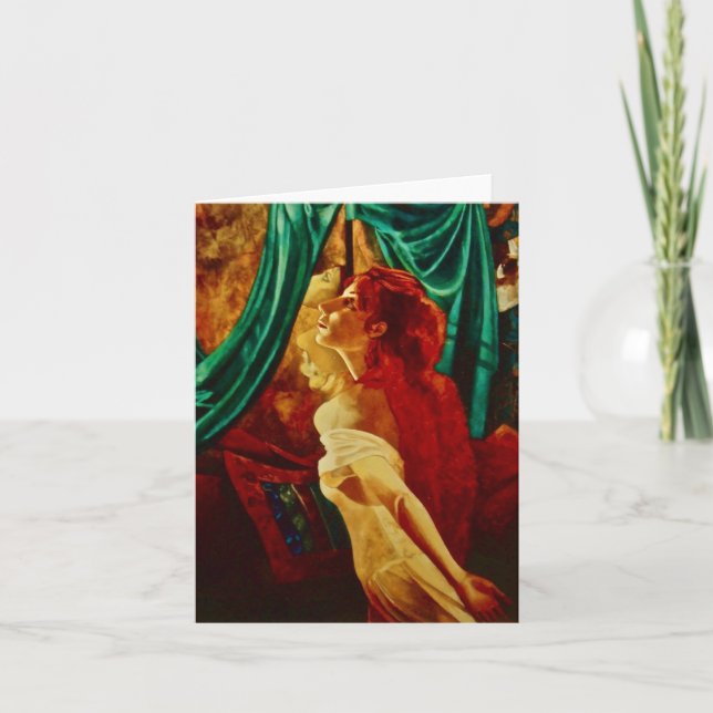 Cartes Pour Fêtes Annuelles ROUX DANS le MIROIR (c) 1994 S.Tammany (Devant)