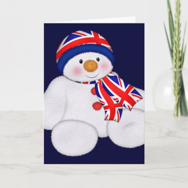 Cartes Pour Fêtes Annuelles Royaume-Uni Christmas Snowman (Devant)