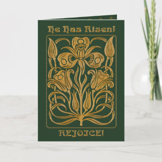 Cartes Pour Fêtes Annuelles Roycroft Pâques Chasseur Vert (Personnalisé)