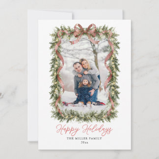 Cartes Pour Fêtes Annuelles Ruban de guirlande de Noël