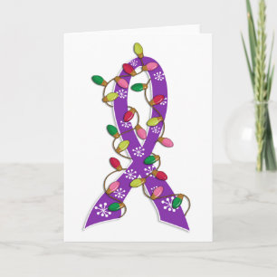 Cartes Pour Fêtes Annuelles Ruban de lumières de Noël de maladie d'Alzheimer