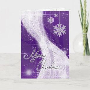 Cartes Pour Fêtes Annuelles Ruban étoilé moelleux (violet)