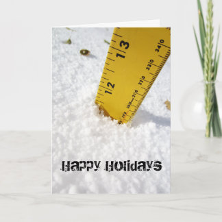 Cartes Pour Fêtes Annuelles Ruban métrique de vacances d'hiver de neige