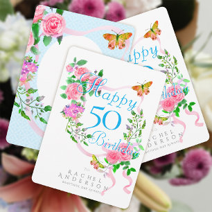 Cartes Pour Fêtes Annuelles Rubans de rose rose pour anniversaire
