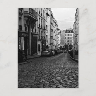 Cartes Pour Fêtes Annuelles Rue pavée de Montmartre à Paris