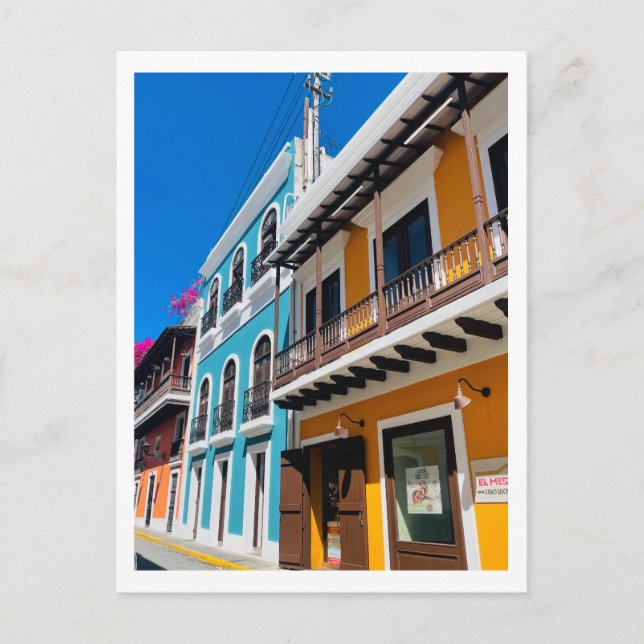 Cartes Pour Fêtes Annuelles Rue portoricaine (Devant)