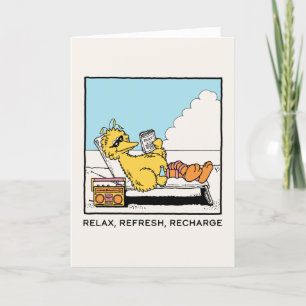 Cartes Pour Fêtes Annuelles Rue Sésame Big Bird Relax Refresh Recharge
