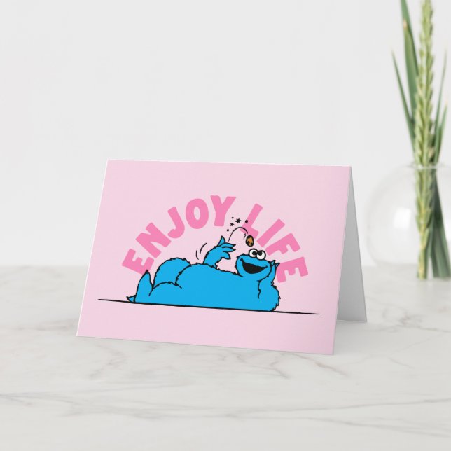 Cartes Pour Fêtes Annuelles Rue Sésame | Cookies Monster Enjoy Life (Devant)