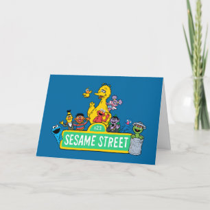 Cartes Pour Fêtes Annuelles Rue Sésame Couleur complète avec Pals