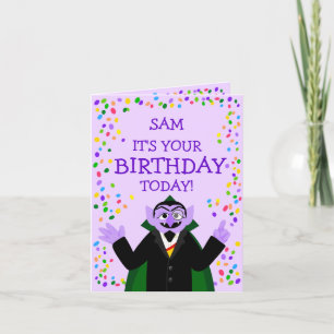 Cartes Pour Fêtes Annuelles Rue Sésame Count von Count Anniversaire
