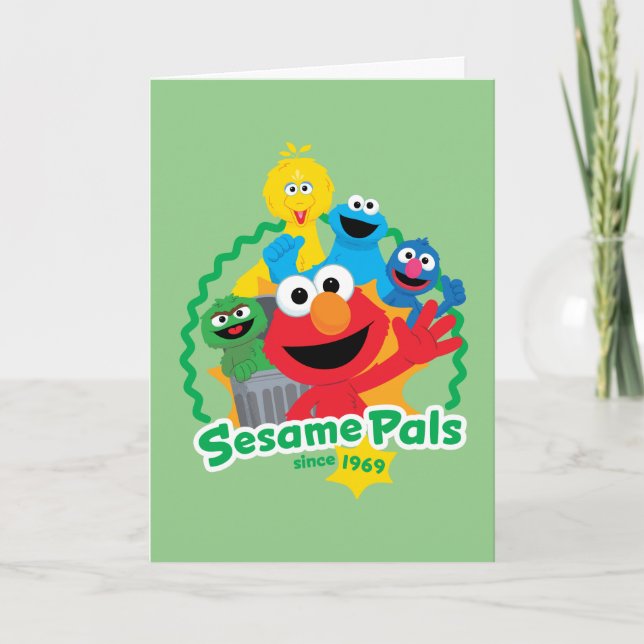 Cartes Pour Fêtes Annuelles Rue Sésame | Sesame Pals depuis 1969 (Devant)