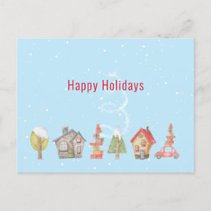 Cartes Pour Fêtes Annuelles Rue Whimsical Winter