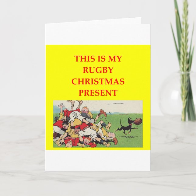 CARTES POUR FÊTES ANNUELLES RUGBY (Devant)
