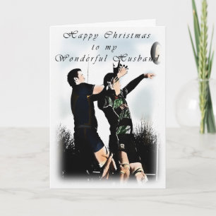 Cartes Pour Fêtes Annuelles Rugby  Christmas Husband