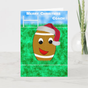 Cartes Pour Fêtes Annuelles rugby coach christmas