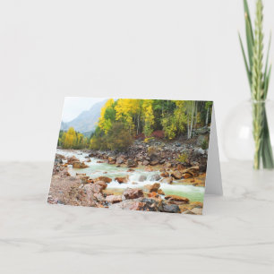 Cartes Pour Fêtes Annuelles Ruisseau dans les montagnes Rocheuses, Colorado
