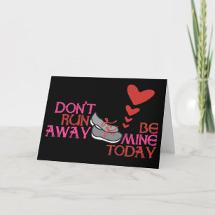 Cartes Pour Fêtes Annuelles Running Valentine © - Runner Valentine's Day Card