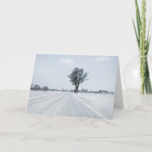 Cartes Pour Fêtes Annuelles Rural winter road