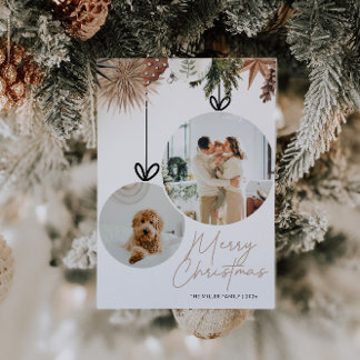 Cartes Pour Fêtes Annuelles Russe aquarelle famille photo Noël