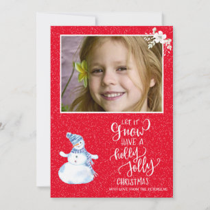 Cartes Pour Fêtes Annuelles Russe hiver rouge blanc caleçon photo de bonhomme