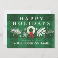 Russe White Wreath Green Plaid Entreprise