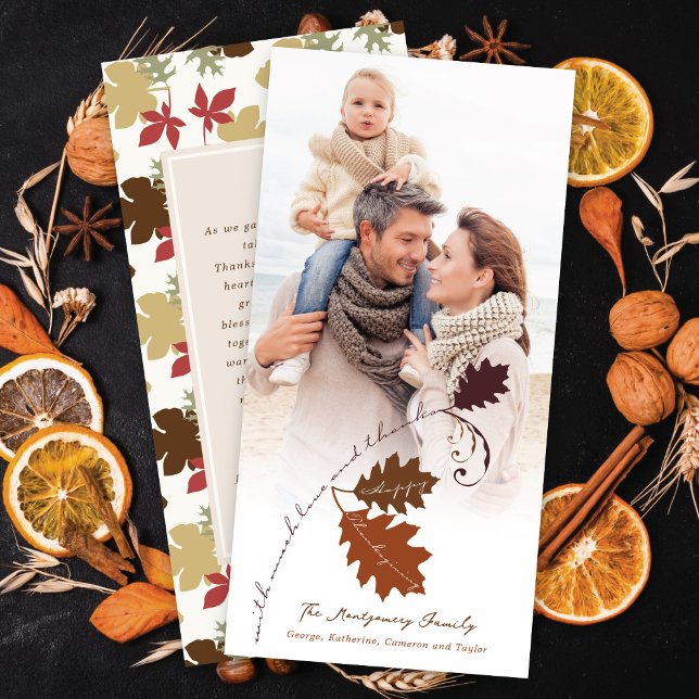 Cartes Pour Fêtes Annuelles Rustic Automne Bon thanksgiving Photo (Créateur téléchargé)