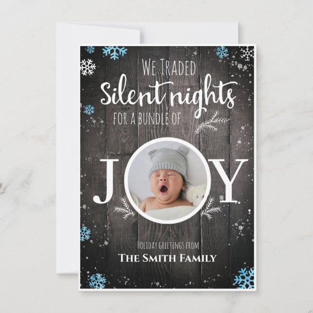Cartes Pour Fêtes Annuelles Rustic baby boy Christmas (Devant)