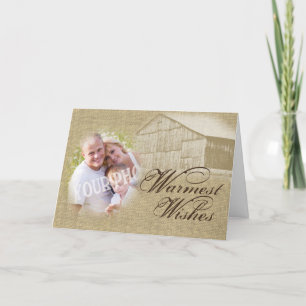 Cartes Pour Fêtes Annuelles Rustic Barne Pays Photo