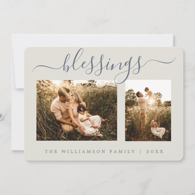 Cartes Pour Fêtes Annuelles Rustic Berries Sprig Photo Holiday Card (Devant)