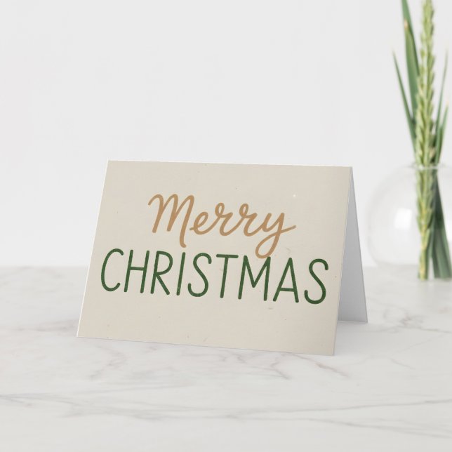 Cartes Pour Fêtes Annuelles Rustic Boho Merry Christmas (Devant)