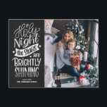Cartes Pour Fêtes Annuelles Rustic Chalkboard O Holy Night Lyrics Christmas<br><div class="desc">O Holy Night the Stars are Brightly Shining. Send holiday greetings and wishes to family and friends with this rustic Christmas postcard. It features a rustic chalk script with a faux chalkboard background. Personalize by adding photos, names, messages and address. This Christmas song photo postcard is perfect for this holiday...</div>