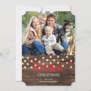 Cartes Pour Fêtes Annuelles Rustic Country Joyeux Noël Photo