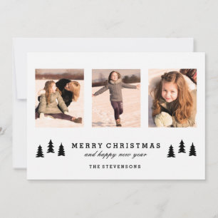 Cartes Pour Fêtes Annuelles Rustic Tree   Holiday Photo Card