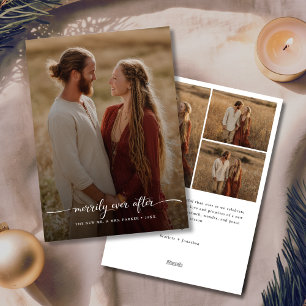 Cartes Pour Fêtes Annuelles Rustique Boho Écriture Manuscrite Heureux Pour Tou
