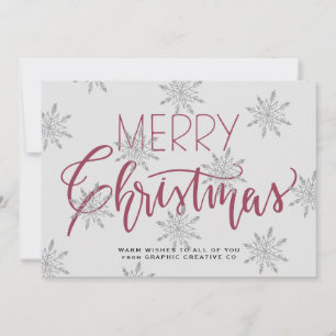 Cartes Pour Fêtes Annuelles Rustique Joyeux Noël script entreprise