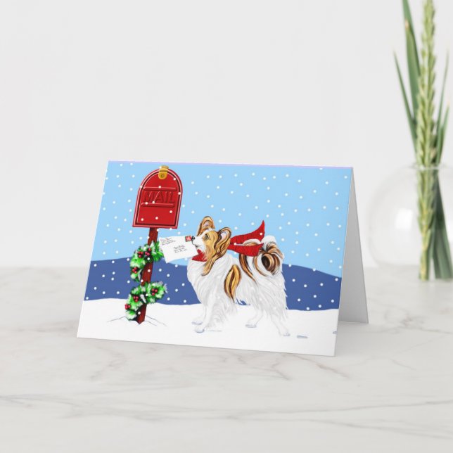 Cartes Pour Fêtes Annuelles Sable de courrier de Noël de Papillon (Devant)