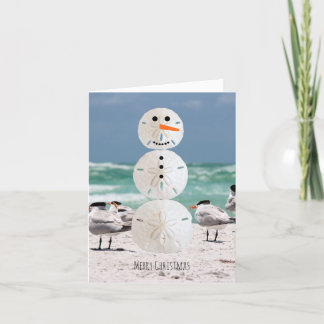 Cartes Pour Fêtes Annuelles Sable Dollar Snowman