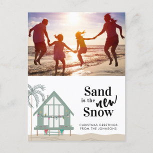 Cartes Pour Fêtes Annuelles Sable est la nouvelle photo de neige Noël