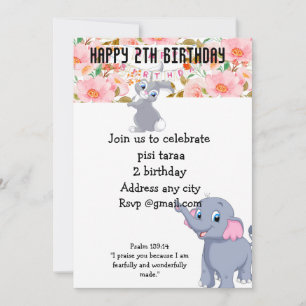 Cartes Pour Fêtes Annuelles Sac cadeau Whimsical pour enfants Floral Anniver