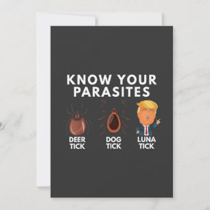 Cartes Pour Fêtes Annuelles Sachez que vous êtes des parasites Anti-Trump Humo