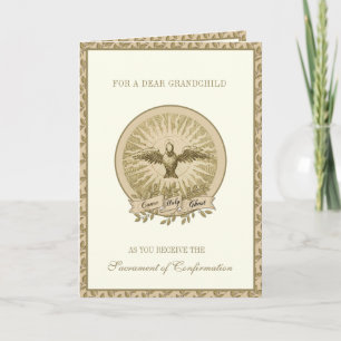 Cartes Pour Fêtes Annuelles Sacrament de Confirmation Saint-Esprit Petit-enfan