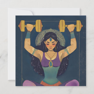 Cartes Pour Fêtes Annuelles Sacred Strength Goddess Encouragement Card